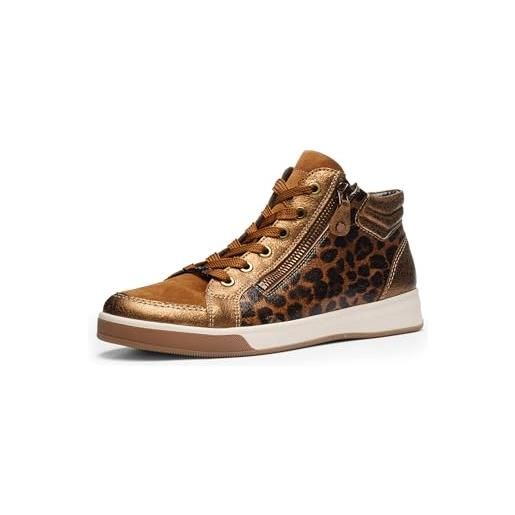 ARA Rom-st-High-Soft Scarpe Da Ginnastica Donna - Suola Intercambiabile, Altezza Morbida, Colore Bambù - 2