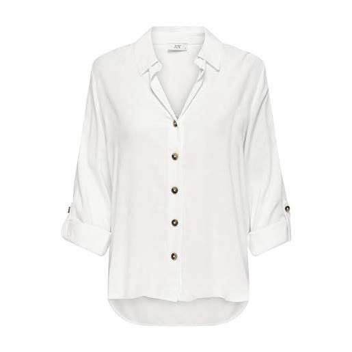 Jdy laurel life - maglietta wvn dia l/s, bianco, s