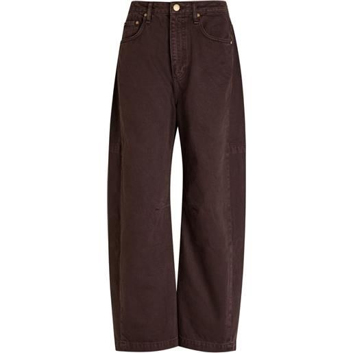 rag & bone jeans a gamba ampia charlie - marrone
