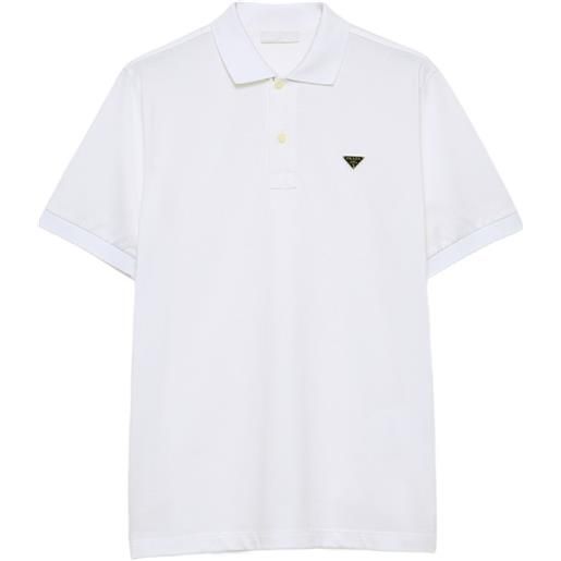 Prada polo in piqué - bianco