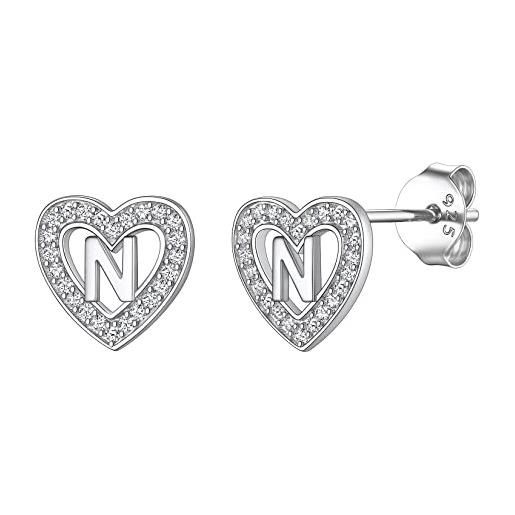 Orecchini Lettera M – iniziale con zirconi donna – Soul Gioielli