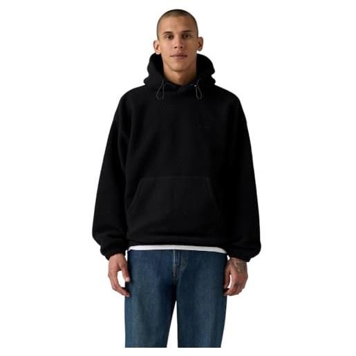 Levi's cozy up felpa con cappuccio da uomo, nero, m