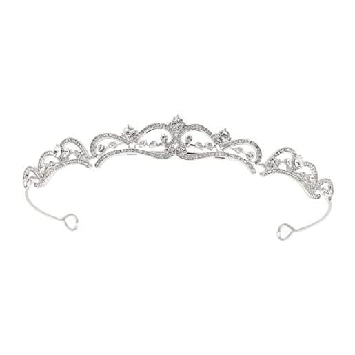 Corona Con Strass Oro Pruadeor - Accessorio Per Capelli Da Donna E Uomo, Per Matrimonio, Compleanno, Carnevale, Circonferenza 36 Cm