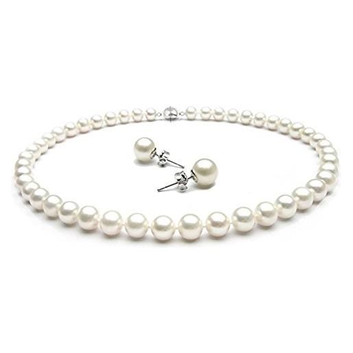 TreasureBay Splendido set di gioielli da donna con pietre preziose naturali da 12 mm, Gemma