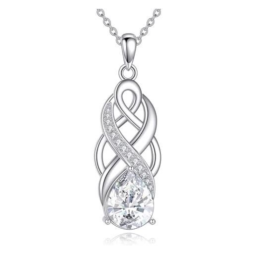 Ciondolo D'argento Nodo Celtico Di Tyrone (simbolo Di La Terra, L'aria E L'acqua