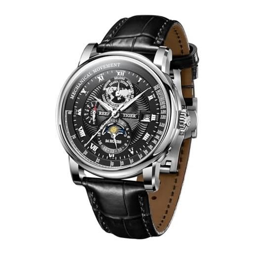 Lobinni Orologio casual da uomo quadrato automatico di moda meccanico