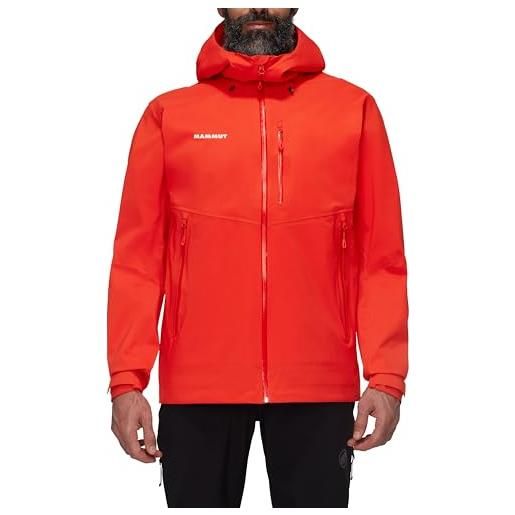 Mammut alto guide hs - giacca con cappuccio da uomo, mammut rosso, xl