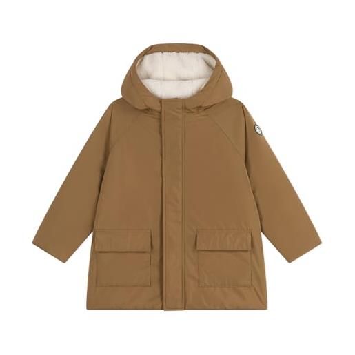 Petit Bateau parka per bambini medio lungo tinta unita, roccia, 5 anni