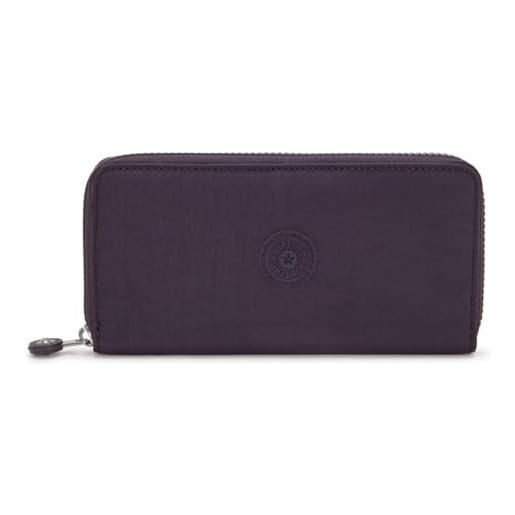 Kipling Portafoglio piccolo con stampa Money Love, Lacq Borgogna, 3.75''L x 5''H x 1''D