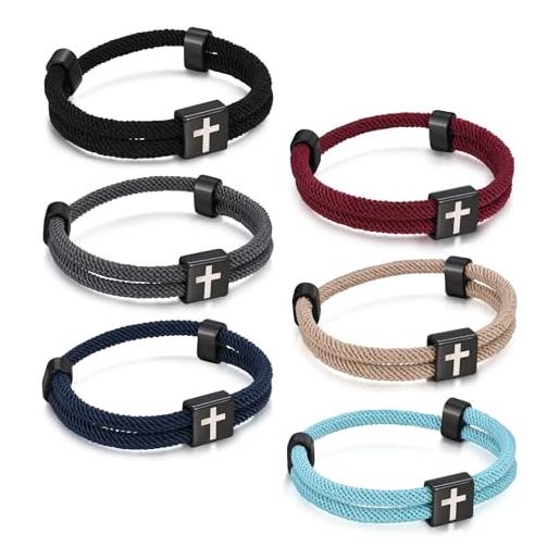 Bracciale croce religiosa per donna uomo Bracciale con