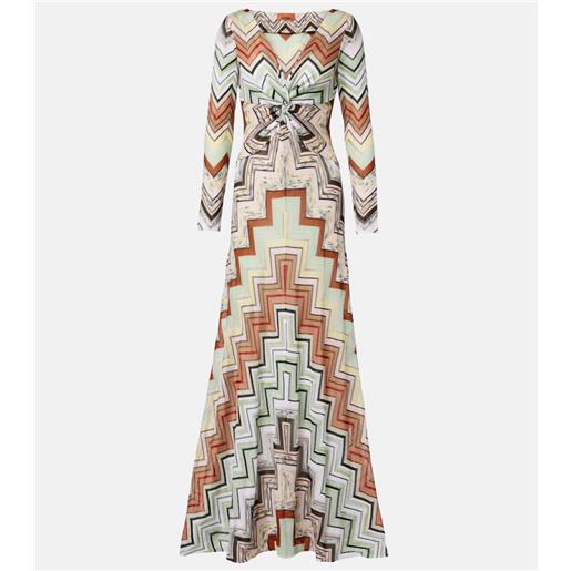 Missoni abito lungo chevron