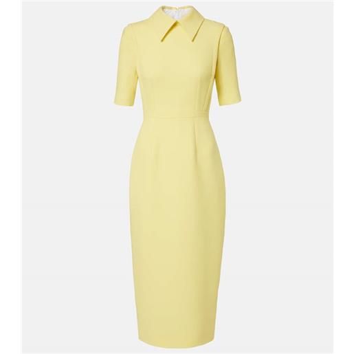 Emilia Wickstead abito midi valletta in crãªpe di lana