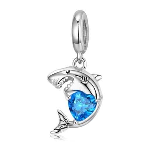 Orecchini Donna A Squalo In Argento Sterling 925 - Gioiello Simbolo Di Amicizia E Fedeltà, Regalo Ideale Per Compleanno O Laurea