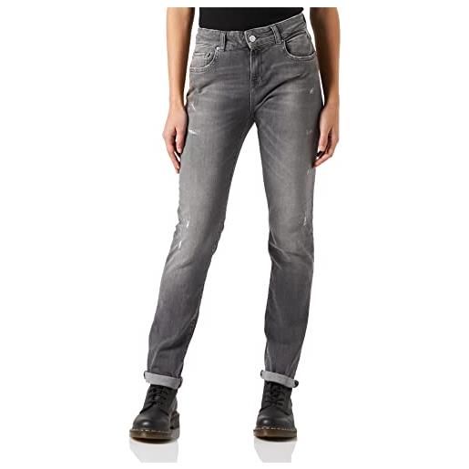 Replay faaby broken edge jeans, grigio (096 medium grey), 26w / 28l donna