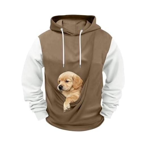 Felpa Con Cappuccio Unisex Con Stampa 3D Cane - Uomo E Donna, Modello Plus Size, Morbida In Imitazione Cotone