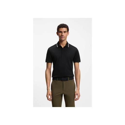BOSS per uomo. 50554565 polo join paddy nero [3300123], casual, cotone, manica corta