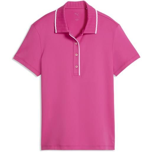 PUMA polo da golf a maniche corte cloudspun bridges da donna, abbigliamento, rosa, s