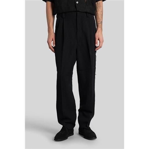 Needles pantalone in lana nera