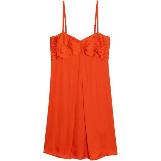 Zadig&Voltaire abito corto rippies con ruches - arancione