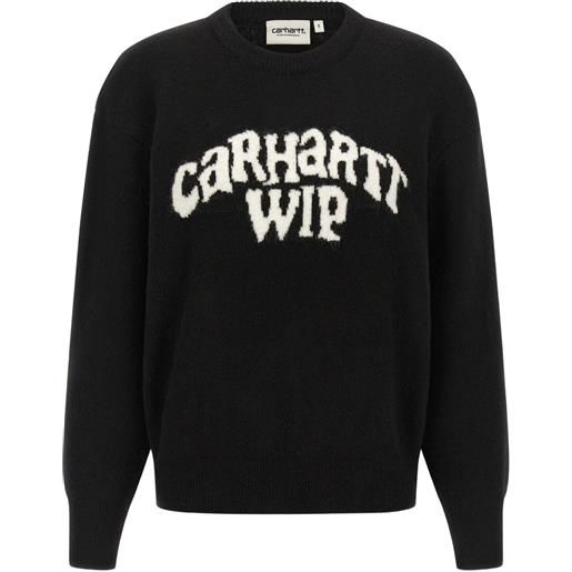 Carhartt WIP maglione girocollo con logo a intarsio - nero