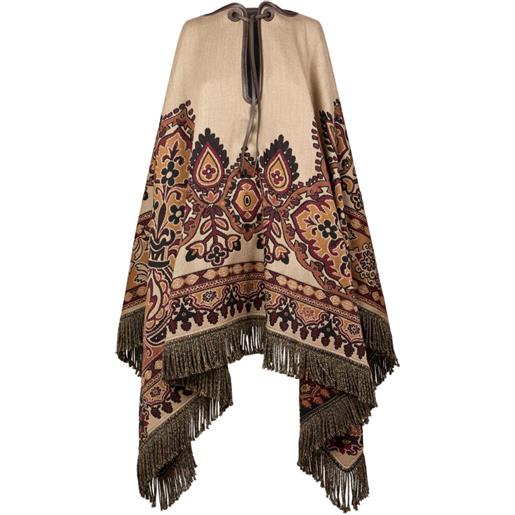 ETRO mantella a fiori jacquard - toni neutri