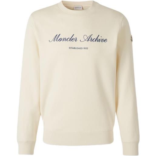 Moncler felpa con logo - toni neutri