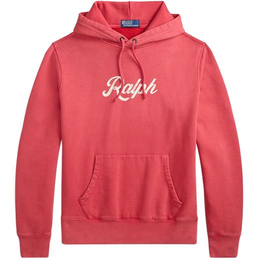 Polo Ralph Lauren felpa con cappuccio e logo - rosso