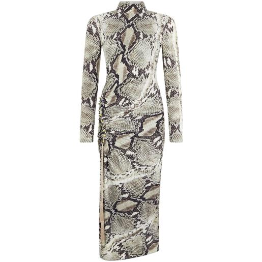 Roberto Cavalli abito midi con stampa - grigio