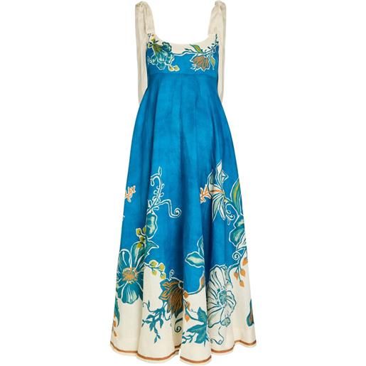 ALEMAIS abito lungo luda a fiori - blu