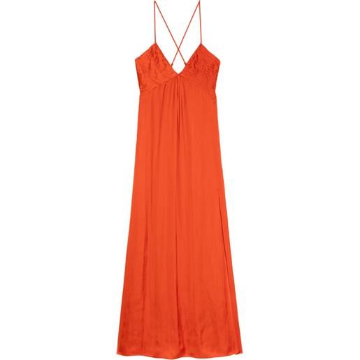 Zadig&Voltaire abito lungo con spalline sottili - arancione
