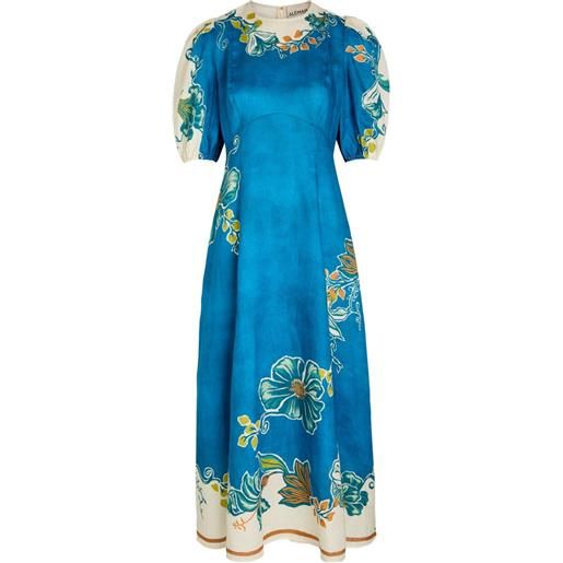 ALEMAIS abito midi luda a fiori - blu