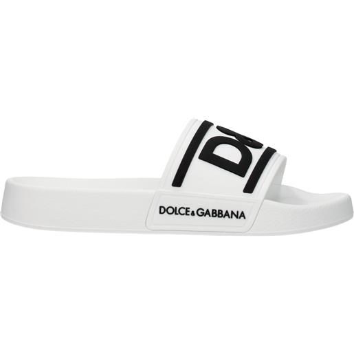 Dolce&Gabbana ciabatte e zoccoli donna gomma bianco/nero