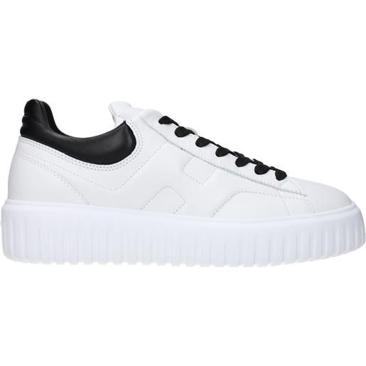 Hogan sneakers h stripes uomo pelle bianco/nero