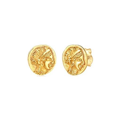 Orecchini Donna Elli A Cerchio Fiore Della Vita In Argento 925 Placcato Oro Rosa: Gioiello Simbolo Portafortuna, Eleganza Moderna