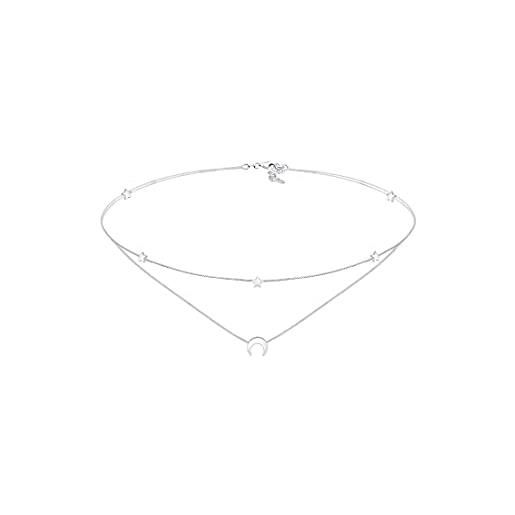 Elli - Ciondolo a Mezza Luna con Cristalli in Argento Sterling
