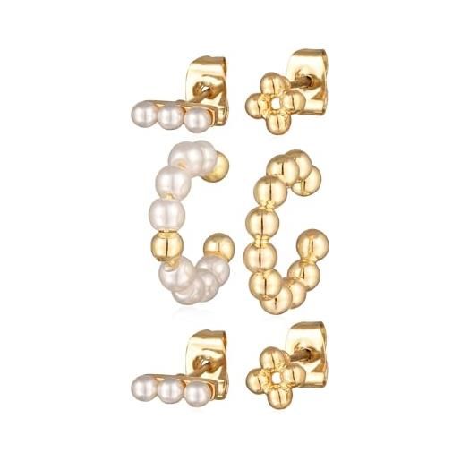 Set 2 Orecchini A Perno Elli – Geometrie In Argento Con Cristalli, Gioielli Alla Moda Per Donna - 2