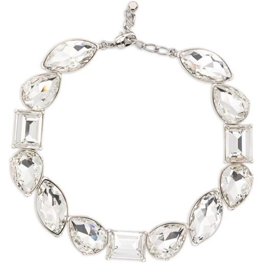Alexander McQueen choker con cristalli - argento