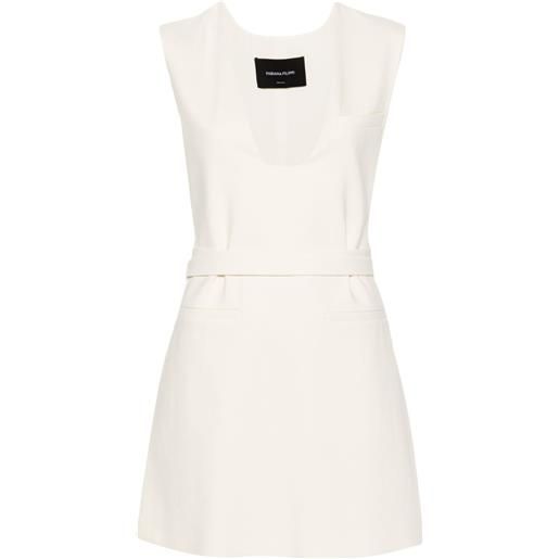 Fabiana Filippi abito con cintura - toni neutri