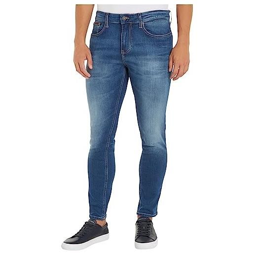 Tommy Jeans austin slim tapered wmbs dm0dm09550, pantaloni di jeans uomo, blu (wilson mid blue stretch), 29w / 32l