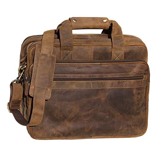 Borsa pelle donna marrone borsa con manici e tracolla vera pelle