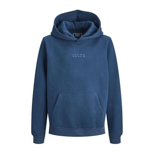 JACK & JONES jcopoint - felpa con cappuccio jnr, nero, 152