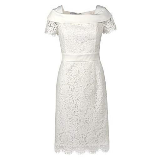 APART Fashion vestito in pizzo sera, crema, 46 donna