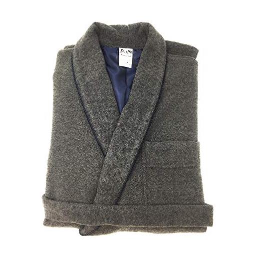 DUEFFE S.N.C. giacca da camera per uomo misto lana morbidissima e calda dueffe art. Versacea (grigio, s/48)