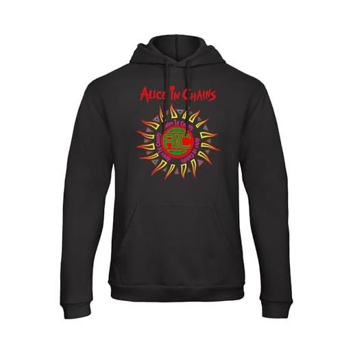 Rock Off Felpa Con Cappuccio Ufficiale Alice In Chains - Design Three Legged Dog, Nero, Unisex - 2