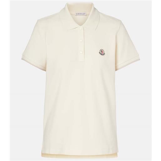 Moncler polo in cotone piquã© con logo