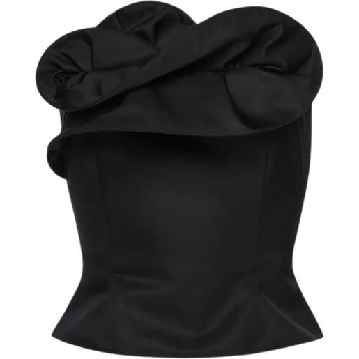 Magda Butrym corsetto con ruches - nero