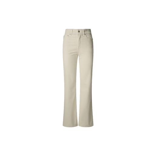 Pepe Jeans high waist flare willa corduroy pantaloni, beige (oyster white), 26w x 32l donna