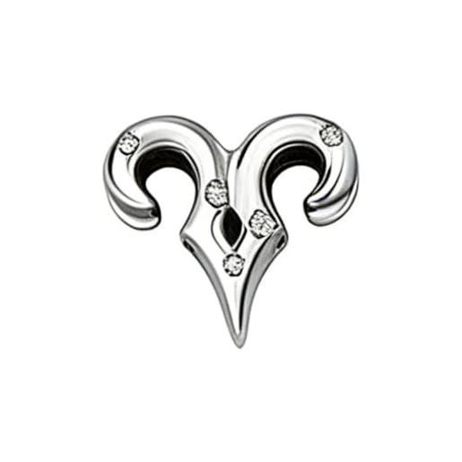 WEIMU charm con segno zodiacale per bracciale, in argento sterling 925, con 12 costellazioni, per san valentino, festa della mamma, per braccialetti europei, m, argento sterling, zirconia cubica