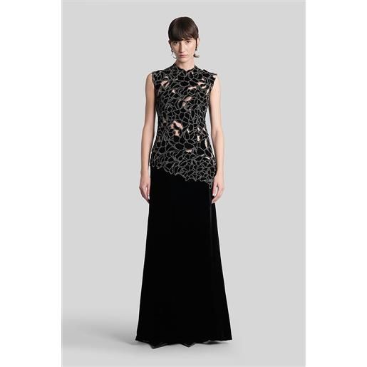 Costarellos abito lungo serisa in rayon nero
