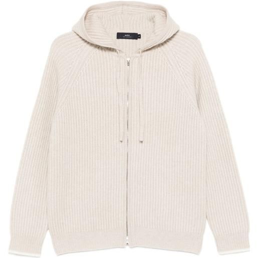arch4 cardigan con cappuccio - toni neutri